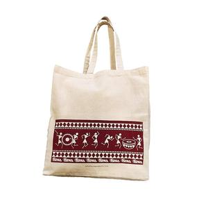 Bolsos de lona de algodón liso de último estilo con patrón estampado cierre de cremallera bolso de compras y comestibles para mujer - Product Image 2