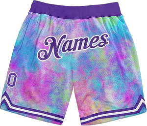 100% short de basket-ball personnalisable pour hommes 100% Polyester léger Quickdry respirant taille élastique dégradé couleurs personnalisées - Product Image 6