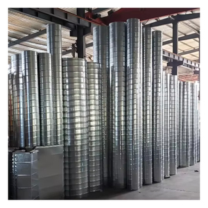 Saluran udara Spiral tabung Spiral baja galvanis/304 baja tahan karat saluran Spiral D100-1500 - Product Image 2