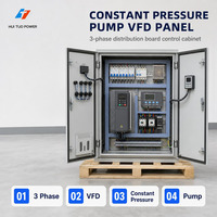 Ensemble complet électrique de tableau de distribution triphasé, pompe à eau à pression constante, variateur de fréquence, coffret de commande électrique