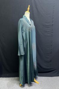 Abaya Vintage Estilo Dubái Más Vendida para Mujer, Tradicional Islámica, Manga Larga, Dobladillo Acampanado, Largo MAXI, Poliéster Ligero - Product Image 2