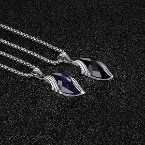 Collar de acero inoxidable de moda de alta calidad, colgante de plata de energía escalar cuántica de circón de diamante geométrico para aniversario - Product Image 3