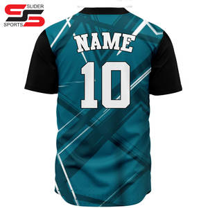 Factory Price Custom Baseball Shirt V Neck Men Baseball Uniform Full Button - Product Image 2
