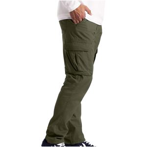 Nouveaux pantalons cargo mi-lourds à lavage foncé, conçus sur mesure, pour hommes, taille mi-haute, coton, streetwear sportif, service OEM, devant plissé - Product Image 3