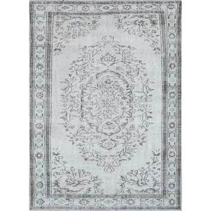 Alfombras de Lana Anudadas a Mano en Gris y Negro Vintage para el Hogar - Para Sala de Estar, Pasillo, Habitación Juvenil, Rectangulares, Abstractas, Hechas a Mano - Product Image 1
