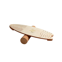 Planche d'équilibre en bois naturel antidérapante pour yoga et entraînement des jambes, écologique, durable, légère, portable, équipement d'exercice à domicile AB