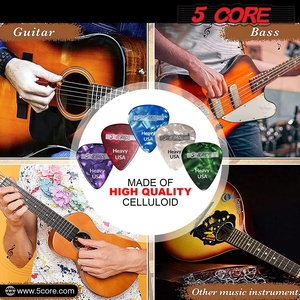 5 plectres de guitare, lot de 12, plectres de qualité supérieure en celluloïd, pour guitares acoustiques, électriques et basses, 0,96 mm - Product Image 1