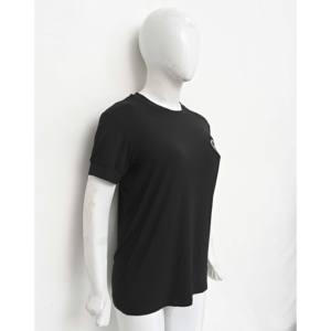 Wholesale custom 100% Cotton and Comfortable <b>Black</b> <b>Shirt</b> with Custom Embroidered Logo Breathable Knitted Fabric <b>Women's</b> T-<b>Shirt</b> - Product Image 3