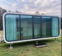 Suite d'hôtes préfabriquée de luxe Apple Cabin, unité de logement portable élégante pour complexe hôtelier en bord de lac
