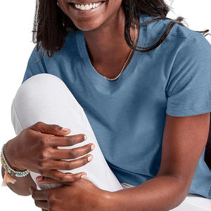 เสื้อยืดคอกลมแขนสั้นผ้าฝ้ายคลาสสิกสำหรับผู้หญิงเสื้อยืดคอกลมแขนสั้น - Product Image 4