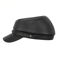 Gorra Kepi de algodón transpirable con trenza decorativa y botones laterales, perfecta para uniformes de moda o eventos de disfraces