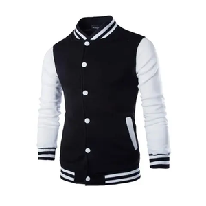 Offre Spéciale hommes Logo personnalisé vestes universitaires coupe-vent en cuir manches longues laine tissu nouveau Design hiver Bomber veste OEM - Product Image 6
