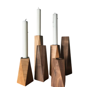 Creative Quality Acacia Wood Candle Stand Luxurious Home Hotel <b>Table</b> <b>Top</b> Wooden Candleholder for Christmas Home <b>Decoration</b> - Product Image 4