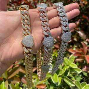 Brazalete Moderno con Diamantes de Laboratorio con Corte Brillante Certificados por IGI/EGL, Chapado en Oro de 14K sobre Plata, Eslabones Cubanos, Brazalete de Lujo, Joyería de Amor - Product Image 5