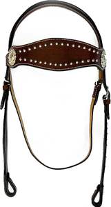 Western Horse cuero genuino Headstall & Breast Collar Tack Set cómodo y duradero envío gratis - Product Image 2