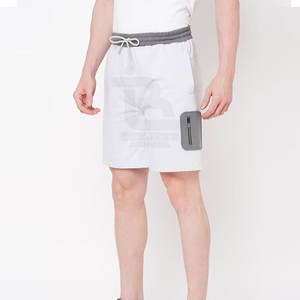Short d'entraînement pour homme en toile de haute qualité avec fermeture à la taille élastique Design à motif solide pour un usage décontracté Offre Spéciale - Product Image 2