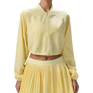 Veste de yoga pour femmes, manches longues, coupe ajustée, fermeture à glissière, séchage rapide, vêtements de sport pour la course à pied - Product Image 6