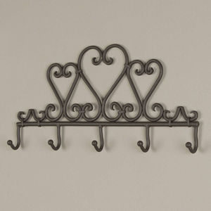 Wrought Iron Metal Vintage Adjustable Wall <b>Hooks</b> <b>Black</b> Coated for Home Living Room Bathroom Decorations Hanging Clothing <b>Coat</b> - Product Image 3