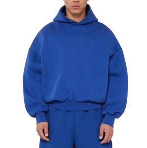 New Fashion Oversized Men's Hoodies Solid <b>Pattern</b> Hoodie Cotton Plain Baggy Pullover Men's Hoodies - Product Image 3