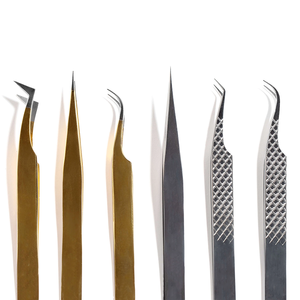 Pince à épiler professionnelle en acier inoxydable avec logo personnalisé OEM pointe pointue marque privée 2025 pince à épiler d'extension de cils avec logo personnalisé - Product Image 5