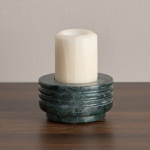 Porte-bougie en marbre élégant, centre de table élégant, accent décoratif, romantique et festif, décoration pour la maison et le salon - Product Image 4