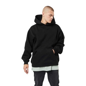 Sudadera Negra con Dobladillo y Puños Acordonados, Cuello Cruzado, Estilo Pullover, Bordado de Tela, 80% Algodón, 20% Poliéster, Talla Grande - Product Image 1