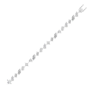 Bracelet tennis en diamants multi-formes certifiés IGI en or jaune/blanc/rose 14 carats - Product Image 6