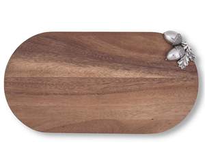 Plateau de service de salade en bois de mangue de forme ovale de meilleure qualité avec Design en métal à vendre à bas prix - Product Image 1