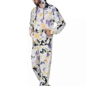 Fabricante Hombres Tie Dye Chándal Ropa de invierno Último diseño Tallas grandes Aceptamos embalaje personalizado Chándal de material suave para hombres - Product Image 1