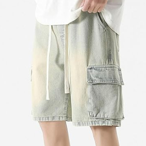 2025 New Hot Selling Eco-Friendly <b>Denim</b> Shorts Men's 100% Cotton Rugged Mid Waist Relaxed Stretchable Straight Style - Product Image 5