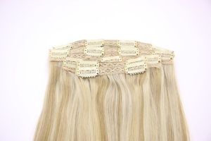 Extensiones de cabello humano virgen vietnamita 100% con clip, trama doble, cabello Remy natural. - Product Image 2