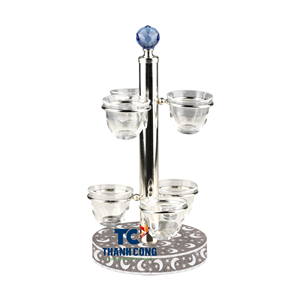 Cadeaux du Ramadan Eid Porte-gobelets en verre incrusté de nacre Porte-gobelets en verre MOP à deux couches par Thanh Cong Handicraft - Product Image 2