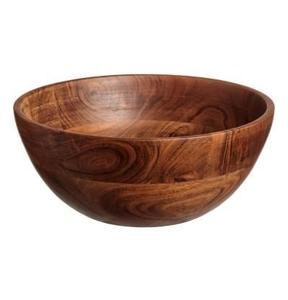 Tazón Decorativo de Madera para Ensalada de Frutas y Decoración del Hogar, Tazón para Servir de Madera Natural Hecho a Mano, Vajilla - Product Image 1