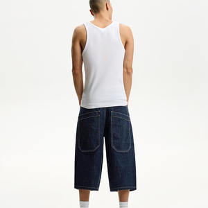 กางเกงยีนส์ขาสั้นแบบลำลองของผู้ชายสำหรับฤดูร้อนผ้าคอตตอนผ้า100% ปักลายมีซิประบายซักได้อย่างรวดเร็ว - Product Image 3