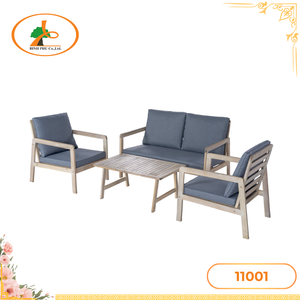 Conjunto de sofá moderno de malla de madera maciza de Acacia para exteriores, duradero, resistente al agua para patios, hoteles, patios, villas, fabricado en Vietnam - Product Image 1