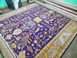 Tapis en laine noué à la main | Tapis moderne écologique à poils moyens Caractéristiques lavables antidérapantes pour l'entrée, le salon et la chambre à coucher - Product Image 5