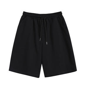 Short en maille de coton confortable pour hommes Vente en gros Décontracté Taille élastique Cordon de serrage Conception Respirant Placement à l'avant Mi Vente en ligne - Product Image 3