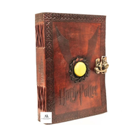 Carnet en cuir véritable fait main Harry P Magical Wizard Stone, couverture rigide épaisse 150 GSM, objet de collection Halloween