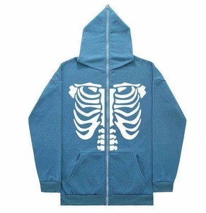 Streetwear Custom <b>Full</b> <b>Zip</b> <b>Up</b> <b>Hoodie</b> Vintage Blank Oversize Distressed Acid Washed <b>Hoodie</b> Men - Product Image 5