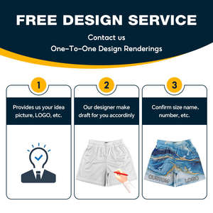 Pantalones cortos de baloncesto informales de malla de poliéster para hombre de alta calidad estampado personalizado patrón sólido-estilo playero algodón al por mayor - Product Image 5