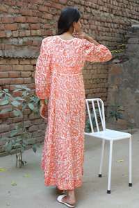 เดรสแม็กซี่แขนยาวพิมพ์ลายดอกไม้สำหรับผู้หญิงชุดแมกซี่เดรสลำลองขนาดใหญ่พิเศษชุดเดรสยาวฤดูร้อน - Product Image 3