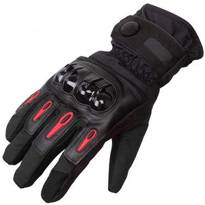 Tout nouveau noir et blanc moto équitation doigt complet en cuir perforé nouveau ODM moto gants de course gants d'équitation pour moi - Product Image 1