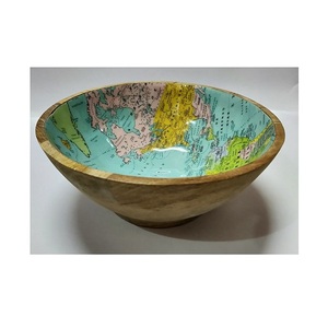 Cuencos de madera de palomitas de maíz de diseño hecho a mano, uso para mesa de restaurante, cuenco decorativo de madera para servir con cuchara - Product Image 4