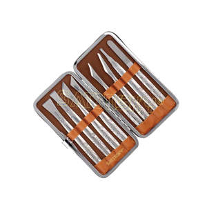 Tijeras pequeñas de titanio con tapa Herramientas profesionales de manicura y pedicura Acero inoxidable de alta calidad - Product Image 3