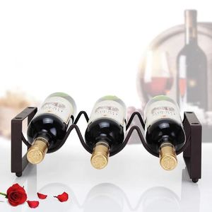 Support de stockage de bouteille de vin en métal minimaliste pour cuisine décoration de la maison table à manger champagne vin présentoir support bar - Product Image 1