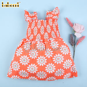 ชุดเดรสหลวมสำหรับเด็กพิมพ์ลายดอกทานตะวันปะการัง3D ชุดเดรส BB3102สำหรับเด็กทุกวัย - Product Image 3