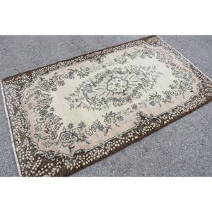 พรมขนแกะตุรกีวินเทจสีน้ำตาล6.8ft 3.9 X ลายปะต่อสีเบจเทคนิคสานแบนสำหรับตกแต่งห้องนั่งเล่นยางขนาด4เมตร - Product Image 2