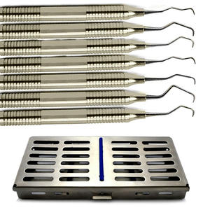 Curetas Gracey Quirúrgicas de Precisión Mundial, Ergonómicas, con Cassette de Esterilización, de Acero Inoxidable, para Periodoncia, Manuales, Clase I CE - Product Image 5