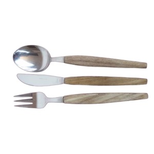 Mango de diseño personalizado, cubiertos de madera bien acabados, cubiertos aptos para lavavajillas, cubiertos para boda, Hotel, uso doméstico, juego de 7 productos - Product Image 4