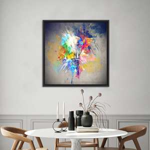 Modern Printed Canvas Artwork: Vibrant, Elegant Wall Decor for Contemporary Spaces,BLACK <b>FRAMED</b> CANVAS - Product Image 1